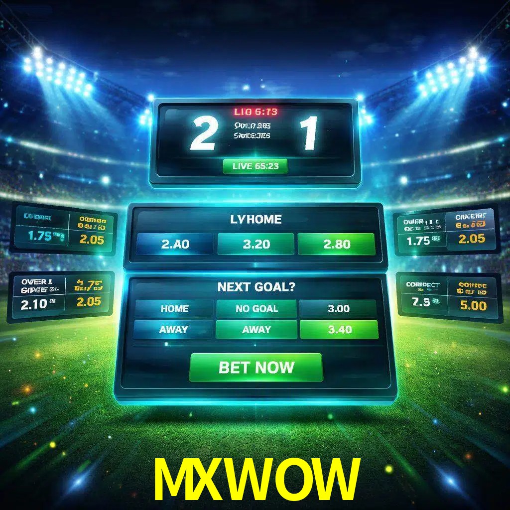 Vista de apuestas en vivo MXWOW durante un partido en curso